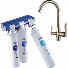 Смеситель для кухни Kaiser Vincent BWT Bronze c фильтром Барьер Эксперт, бронза (31744-3-BWT)