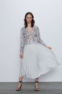 Плиссированная юбка миди Zara