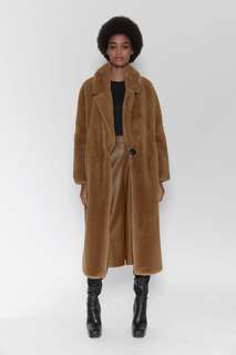 Пальто с отделкой из искусственного меха Zara