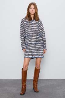 Худи из твида Zara