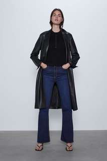 Расклешенные джинсы скинни с высокой посадкой zw premium mellow blue Zara
