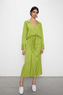 Юбка миди со сборкой Zara