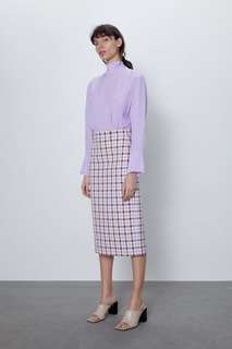 Юбка-карандаш в клетку Zara