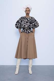 Юбка миди а-силуэта Zara