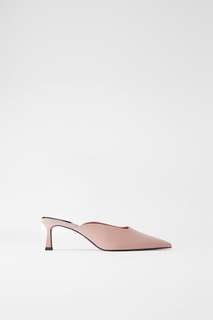 Туфли-мюли на среднем каблуке Zara