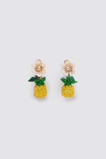Серьги «ананас и цветок» Zara