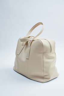 Кожаная сумка-боулинг Zara