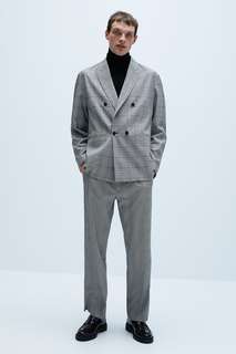 Костюм свободного кроя в клетку Zara