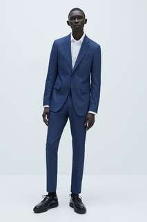 Костюм из ткани с узором «птичий глаз» Zara