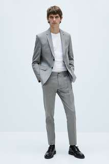 Костюм комфортного приталенного кроя из ткани с матовым блеском Zara