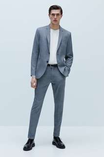 Костюм комфортного кроя из рельефной ткани Zara