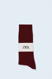 Носки из смесовой шерстяной пряжи с рельефным узором Zara