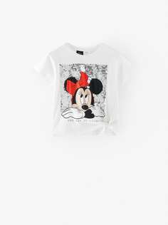 Лонгслив «минни-маус» © disney с пайетками Zara