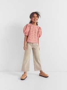 Блуза из тафты с цветочным принтом Zara