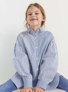 Рубашка оверсайз в полоску Zara