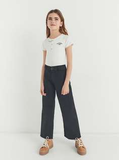 Боди с кнопками и вышивкой на груди Zara