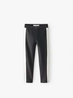 Легинсы с лампасами из атласа Zara