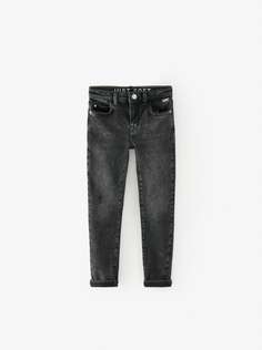 Черные джинсы скинни из мягкой ткани Zara