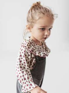 Рубашка с круглым воротником и цветочным принтом Zara