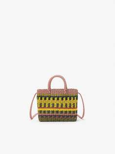 Маленькая разноцветная плетеная сумка-тоут Zara