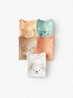 Набор из пяти боди с принтом Zara