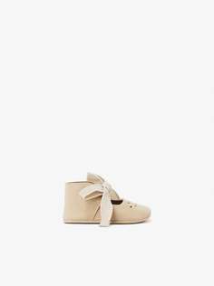 Кожаные туфли с бантом Zara