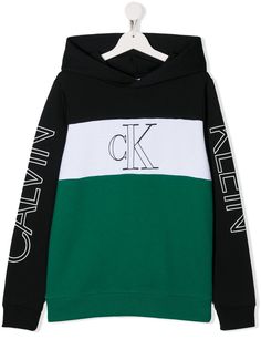 Calvin Klein Kids худи в стиле колор-блок с логотипом