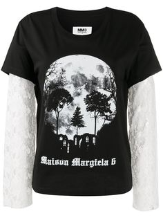 MM6 Maison Margiela футболка с принтом Skull