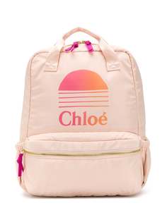 Chloé Kids парусиновый рюкзак с логотипом