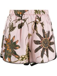 Dorothee Schumacher шорты с цветочным принтом и эластичным поясом