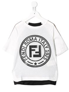 Fendi Kids футболка с логотипом FF