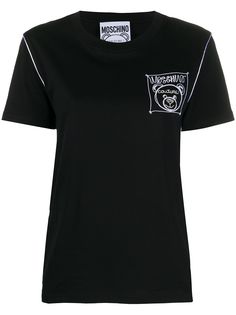 Moschino футболка с вышитым логотипом