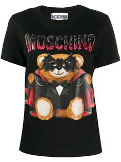 Moschino футболка с принтом Bat Teddybear