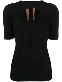 Nº21 трикотажный топ с вырезами