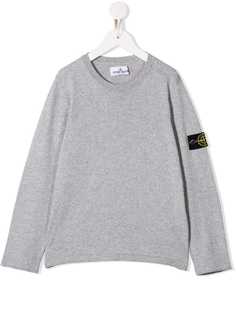 Stone Island Junior джемпер с нашивкой-логотипом