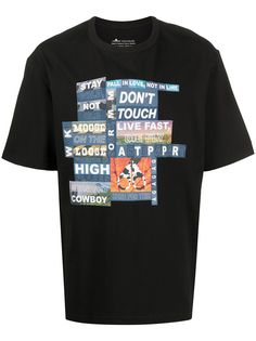 Moose Knuckles patch-work relaxed T-shirt
