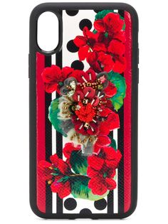 Dolce & Gabbana чехол для iPhone X с цветочным принтом