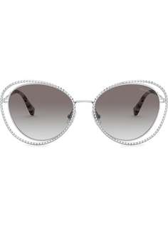 Miu Miu Eyewear солнцезащитные очки La Mondaine в оправе кошачий глаз