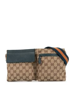 Gucci Pre-Owned поясная сумка Shelly Line с логотипом GG