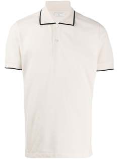 Sandro Paris рубашка-поло из ткани пике с контрастной отделкой