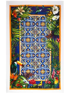 Dolce & Gabbana пляжное полотенце Majolica с принтом