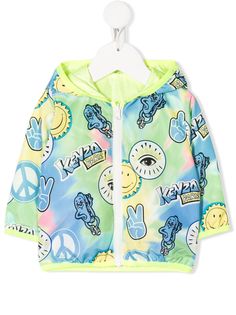 Kenzo Kids куртка с капюшоном и принтом