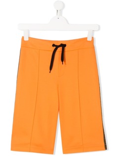Fendi Kids спортивные шорты с логотипом на лампасах