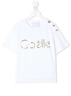 Gaelle Paris Kids футболка с логотипом металлик