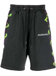 Mauna Kea brush stroke print track shorts