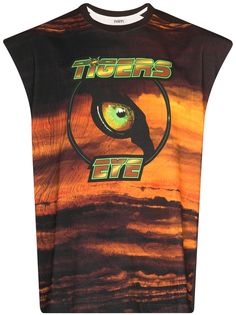 PHIPPS Tigers Eye print tank top