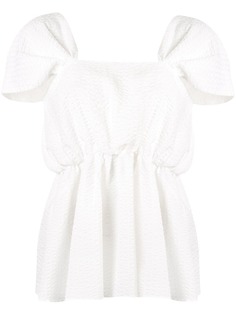 Goen.J расклешенная блузка с баской