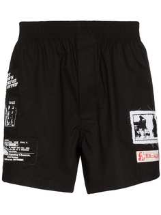 Raf Simons appliqué patch boxer shorts