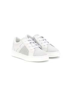 Hogan Kids perforated low-top trainers