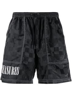 Pleasures logo print shorts